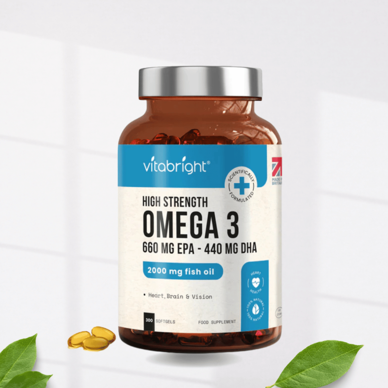 Premium Omega-3 Fish Oil Capsules – High Potency Heart & Brain Support