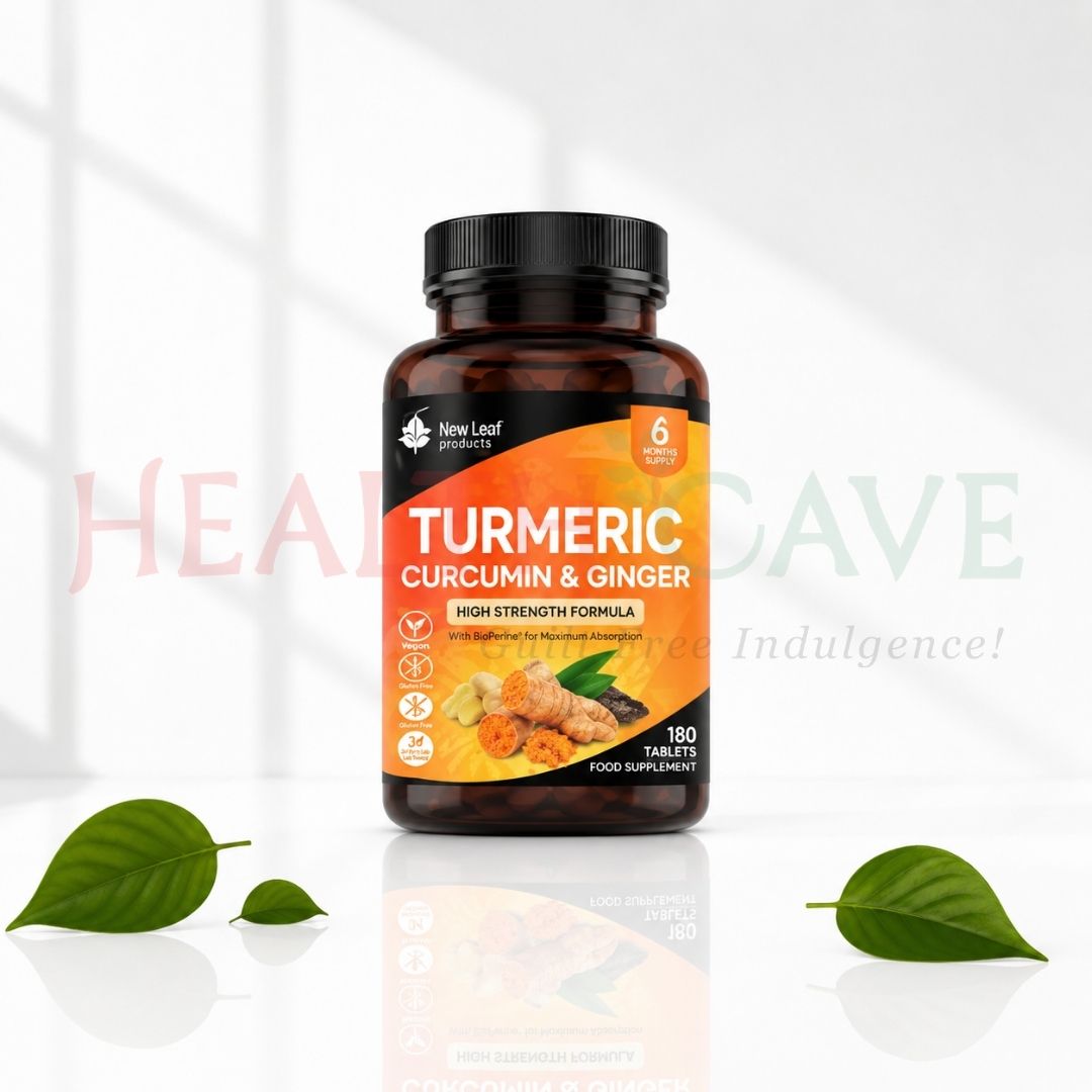 New Leaf Turmeric, Curcumin & Ginger 180 Tablets 2 New Leaf Turmeric, Curcumin & Ginger 180 Tablets