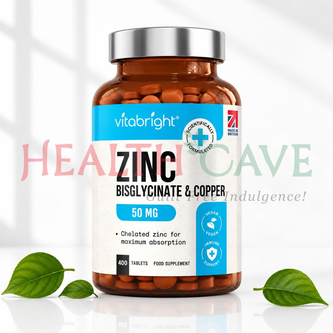 VitaBright Zinc Bisglycinate 50mg 400 Tablets 2 VitaBright Zinc Bisglycinate 50mg 400 Tablets